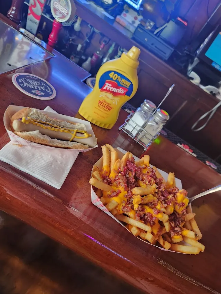Bacon Cheese Fries and Coney Dog